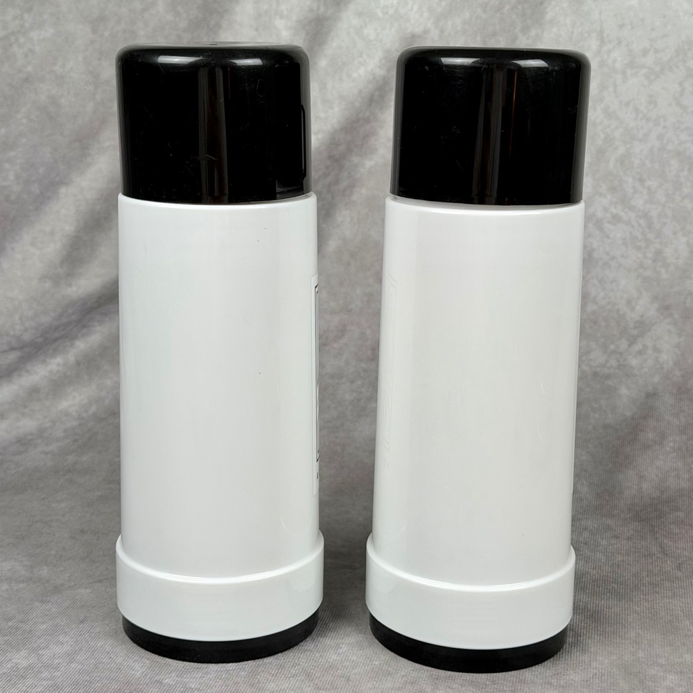 Vintage CBS Sports Albertville 1992 Winter Olympics Thermos Set of 2 White Black - Picture 14 of 16